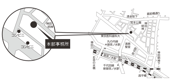 本部事務所の地図